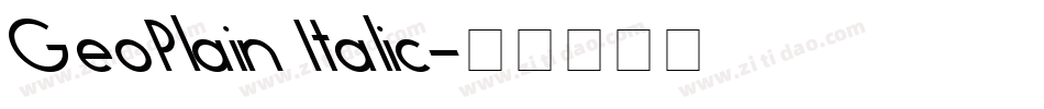 GeoPlain Italic字体转换